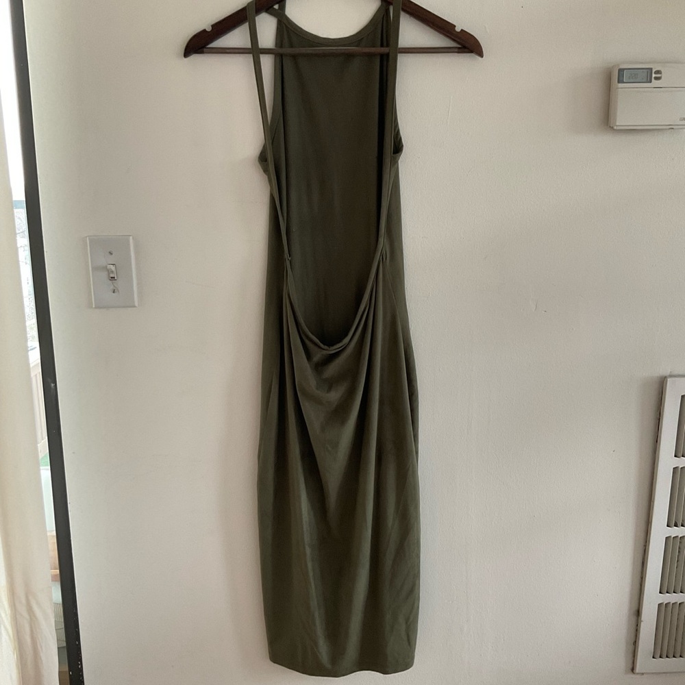 Akira Womens Backless Suede Dress